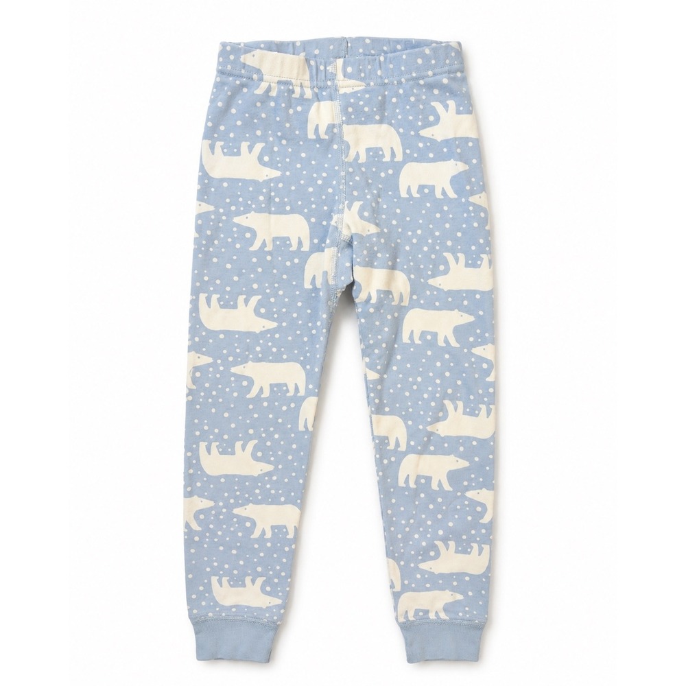 Hanna Andersson Polar Bear Pajama Pants Kids 120 US 6-7 Blue Organic Cotton PJ